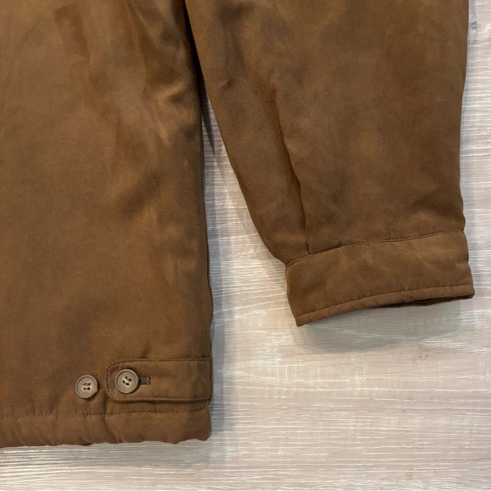 IZOD Men’s Brown Jacket Coat Full Zip Casual Lightweight Classic Size XL Neutral